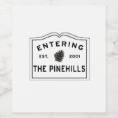 In die Pine Hills Plymouth MA Die Pinehills Weinetikett (Einzelnes Label)