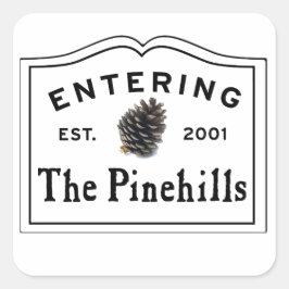In die Pine Hills Plymouth MA Quadratischer Aufkleber
