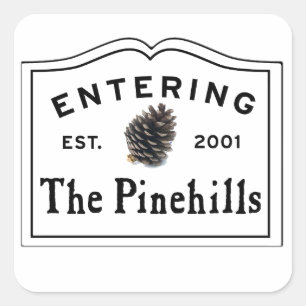 In die Pine Hills Plymouth MA Quadratischer Aufkleber