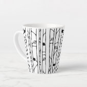 In die schwarze Latte-Tasse des Waldes Milchtasse (Linke Ecke)