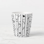 In die schwarze Latte-Tasse des Waldes Milchtasse (Vorderseite)