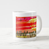 ...in die Sonne...Kunst von Jutta Gabriel... Jumbo-Tasse (Vorderseite Rechts)