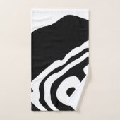 In die Tiefe: Abstrakt Schwarz und Weiß Badhandtuch Set (Handtuch)