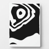 In die Tiefe: Abstrakt Schwarz und Weiß Fotoplatte (Vorderseite)