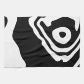 In die Tiefe: Abstrakt Schwarz und Weiß Geschirrtuch (Horizontal)