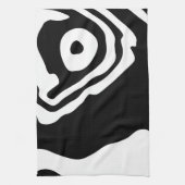 In die Tiefe: Abstrakt Schwarz und Weiß Geschirrtuch (Vertikal)