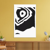 In die Tiefe: Abstrakt Schwarz und Weiß Leinwanddruck (Insitu (Wohnzimmer))