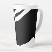 In die Tiefe: Abstrakt Schwarz und Weiß Milchtasse (Rechte Ecke)