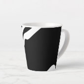 In die Tiefe: Abstrakt Schwarz und Weiß Milchtasse (Rechte Ecke)