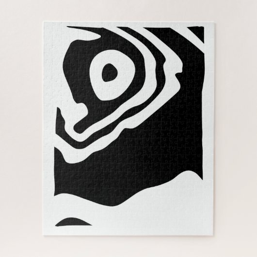 In die Tiefe: Abstrakt Schwarz und Weiß Puzzle (Vertikal)