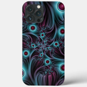 In die Tiefe Abstraktes Fraktal Blau rosa Kunst Case-Mate iPhone Hülle