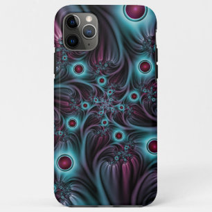 In die Tiefe Abstraktes Fraktal Blau rosa Kunst Case-Mate iPhone Hülle