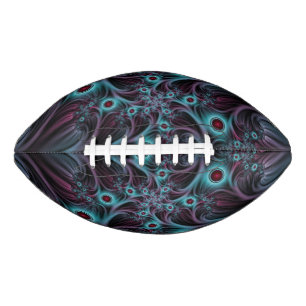 In die Tiefe Abstraktes Fraktal Blau rosa Kunst Football