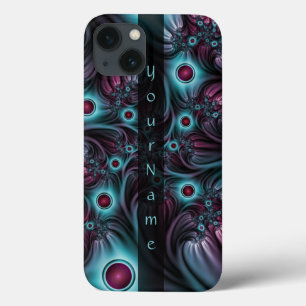 In die Tiefe Blau Rosa Abstrakter Name des Fraktal Case-Mate iPhone Hülle