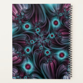 In die Tiefe Blau Rosa Abstrakter Name des Fraktal Planer (Rückseite)