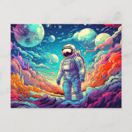 In die unbekannte Illustration Postkarte