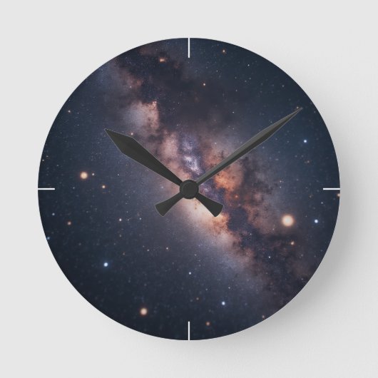 In die Universe Round Clock Runde Wanduhr (Vorderseite)