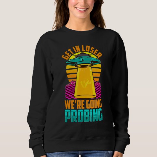 In die verlose Ufo Space-Alien Sweatshirt (Vorderseite)