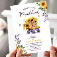 In die Vintage Kinderdusche der Elternschaft rolle