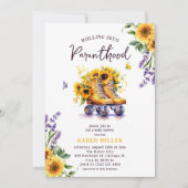 In die Vintage Kinderdusche der Elternschaft rolle Einladung (Vorderseite)