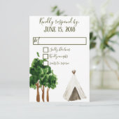 in die WaldSVP-Karten RSVP Karte (Stehend Vorderseite)