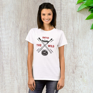 In die wilde Abenteuer-Wilderness-Überlebenswelt T-Shirt