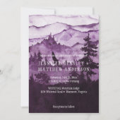 In die wilde Dunkle Lila Bergwelt Einladung (Vorderseite)