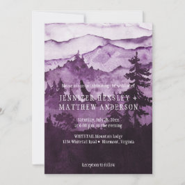 In die wilde Dunkle Lila Bergwelt Einladung