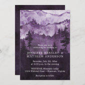 In die wilde, dunkle Lila Gebirgslandschaft Einladung (Vorne/Hinten)