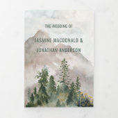 In die wilde Rustikale Bergwelt Roter Fuchs Dreifach Gefaltete Einladung (Cover)