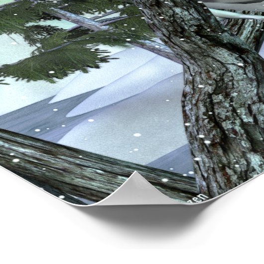 In die wilde Schneekugel Poster (Ecke)