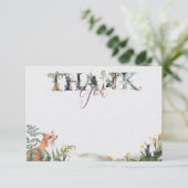 In die Wildnis Danke, dass Sie eine Karte mit Fuch (Stehend Vorderseite)