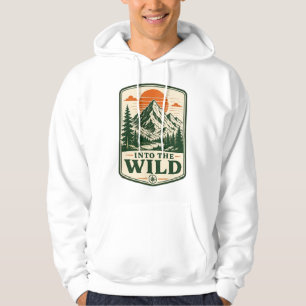 In die Wildnis Vintage-Explorer-T-Shirt Hoodie
