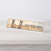 In die Wildpferde oder in die Hängeschild Schreibtischnamensplakette (Vorderseite )