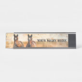 In die Wildpferde oder in die Hängeschild Schreibtischnamensplakette (Vorderseite )