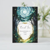 In die Woods Woodland Babydusche Dankeskarte (Stehend Vorderseite)