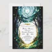 In die Woods Woodland Babydusche Einladung (Vorderseite)