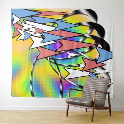 In die Zukunft Wandteppich (Beispiel (Horizontal))