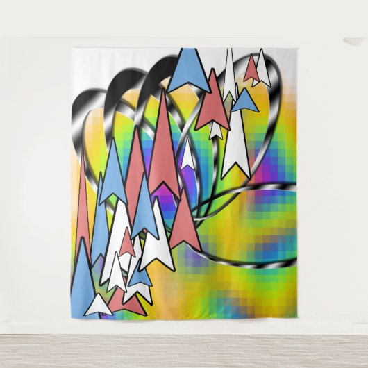 In die Zukunft Wandteppich (Vorderseite)