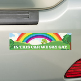 In diesem Auto sagen wir Gay Pride Monat Niedlich  Autoaufkleber