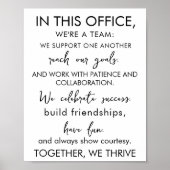 In diesem Büro sind wir ein Team - Inspirationsarb Poster (Vorne)