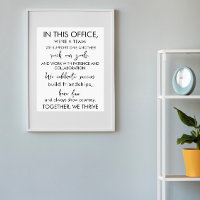In diesem Büro sind wir ein Team - Inspirationsarb
