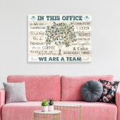 In diesem Büro sind wir Team, Leinwand (Insitu (Wohnzimmer))