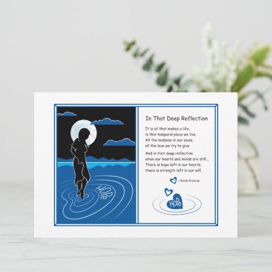 In diesem Deep Reflection_Flat Card 7"x5" Ankündigung (Stehend Vorderseite)