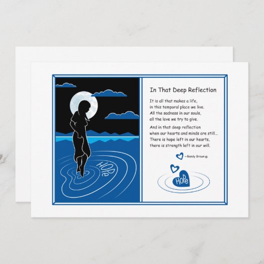 In diesem Deep Reflection_Flat Card 7"x5" Ankündigung (Vorne/Hinten)