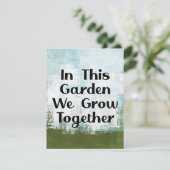 In diesem Garten wachsen wir Grußkarte Karte (Stehend Vorderseite)