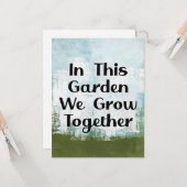 In diesem Garten wachsen wir Grußkarte Karte (Vorderseite/Rückseite Beispiel)