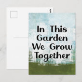In diesem Garten wachsen wir Postkarten (Vorne/Hinten)