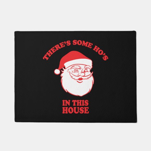 In diesem Haus der Weihnachtsmann Fußmatte (Vorderseite)