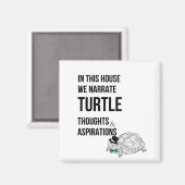 IN DIESEM HAUS Funny TURTLE Liebhaber zitieren Magnet (Vorderseite/Rückseite)